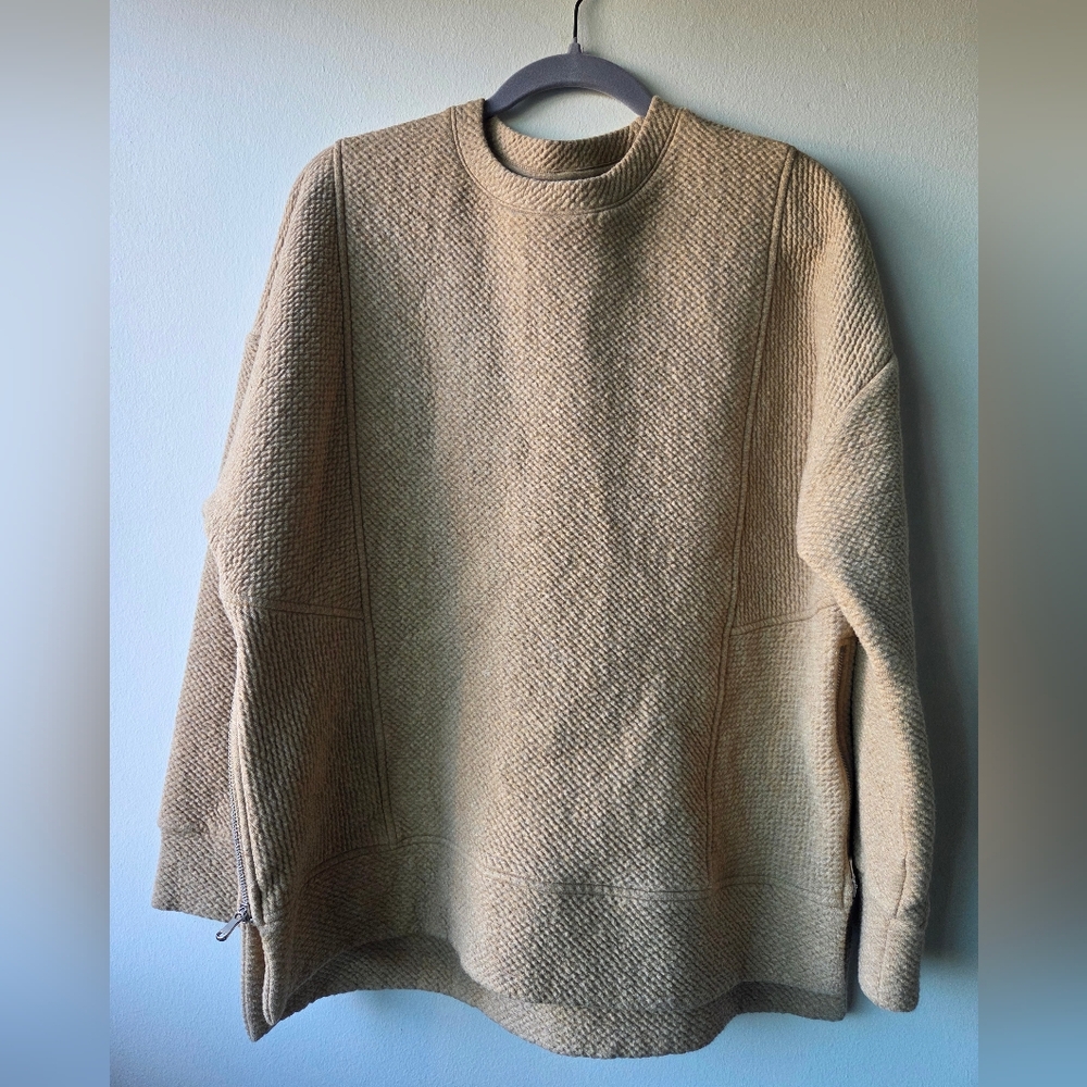 Calia Womens Tan Crewneck Sweater